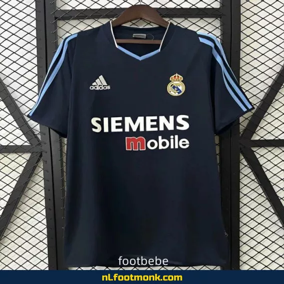 Real Madrid Vintage Voetbalshirt 2003-2004 Uit Shirt - Officieel Retro Voetbaltenue - Authentiek Voetbalshirt voor Supporters