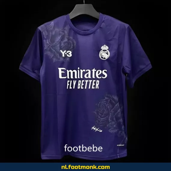 Real Madrid Y3 Voetbalshirt 2024-2025 - Paars | Officieel Voetbalshirt | Voetbalshirt Dames/Heren | Custom Voetbalshirt | Fanwear Aanbieding