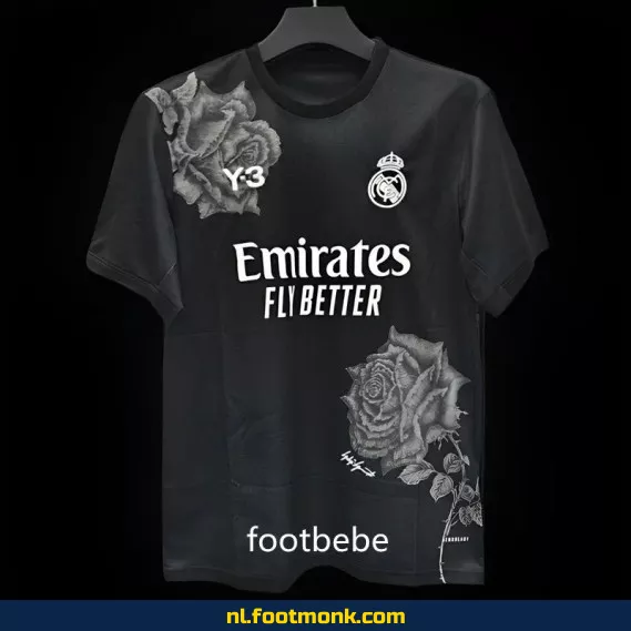 Real Madrid Y3 2024-2025 Zwart Voetbalshirt – Officieel Voetbaltenue | Heren & Dames | Fanwear Aanbieding