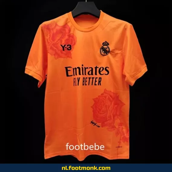 Real Madrid Y3 Voetbalshirt 2024-2025 Oranje – Officieel Voetbalshirt voor Dames & Heren – Origineel Voetbalshirt met Bedrukking – Fanwear Aanbieding