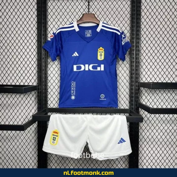 Real Oviedo Kinder Voetbalshirt 2024-2025 Thuistenue – Officieel Voetbaltenue voor Kinderen