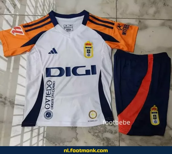 Real Oviedo Uit Thuisshirt Kinderen 2024-2025 | Officieel Voetbalshirt | Voetbalshirt Kinderen Kopen
