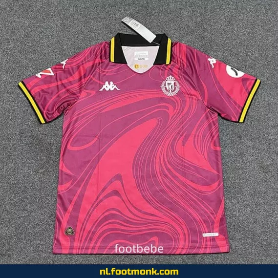 Real Valladolid voetbalshirt 2024-2025 – roze-rood – officieel voetbalshirt voor heren, dames & kinderen – fanwear met optionele bedrukking
