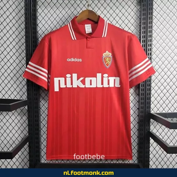 Real Zaragoza Vintage Voetbalshirt 1995-1996 - Exterieur - Officieel Retro Voetbalshirt - Authentiek Voetbalshirt voor Supporters - Heren/Dames
