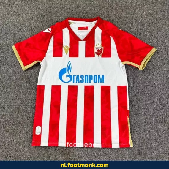 Officieel Red Star Belgrade Thuisshirt 2025-2026 | Voetbalshirt Dames/Heren | Origineel Voetbaltenue | Personaliseerbaar