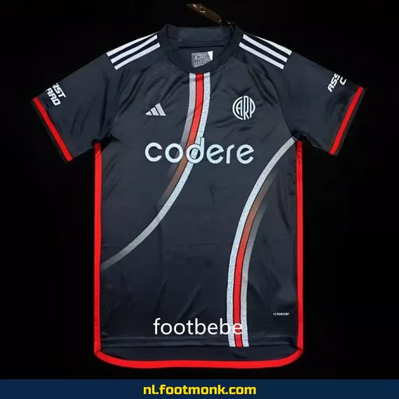 River Plate Derde Thuisshirt 2024-2025 - Zwart Voetbalshirt | Officieel | Heren, Dames & Kinderen | Personaliseerbaar | Fanwear
