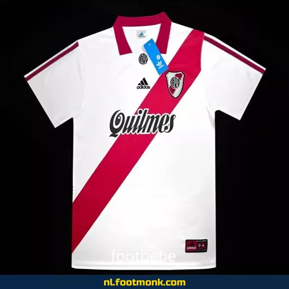 River Plate Vintage Voetbalshirt 1998-1999 Thuisshirt - Officieel Retro Voetbalshirt voor Supporters - Originele Voetbalshirts Dames & Heren