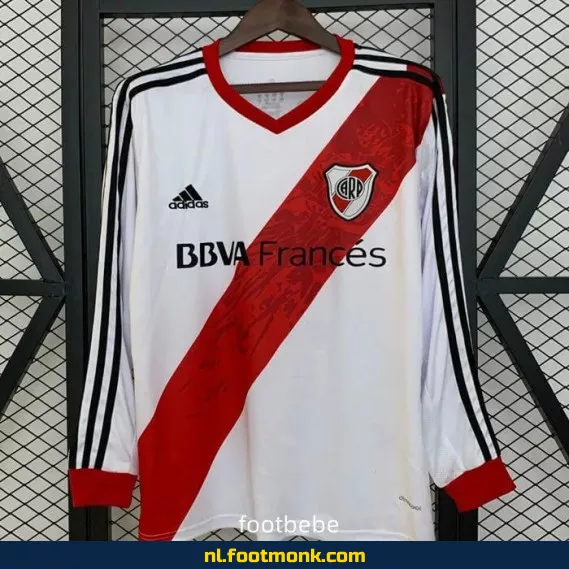 River Plate Vintage Voetbalshirt 2013-2014 Thuis - Lange Mouwen - Officieel Retro Voetbalshirt