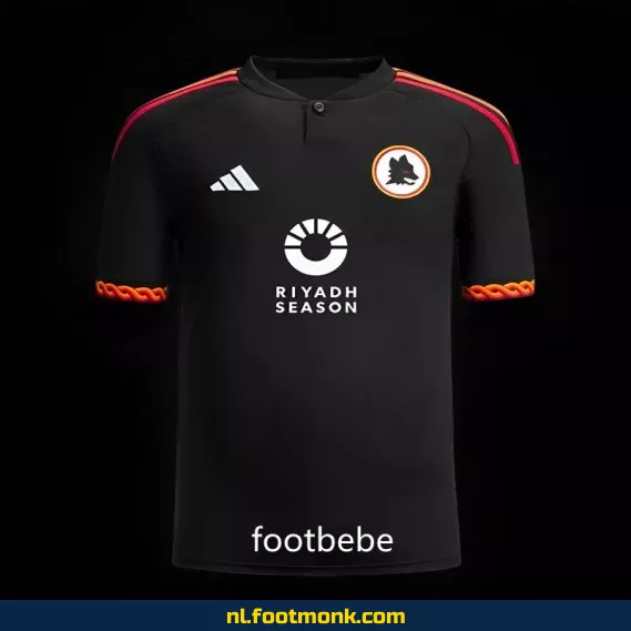 AS Roma Derde Thuisshirt 2023-2024 - Zwart Voetbalshirt | Officieel Voetbalshirt | Voetbalshirt Dames & Heren | Fanwear | Aanbieding