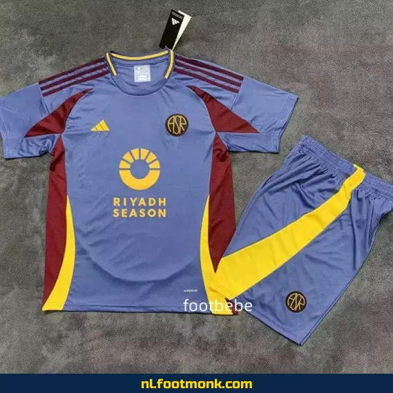 AS Roma Derde Voetbalshirt Kinderen 2024-2025 | Officieel Voetbalshirt | Personaliseerbaar