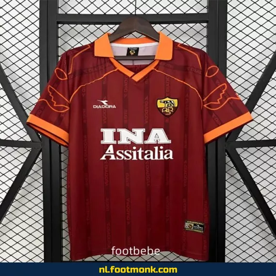 Rome Vintage 1999-2000 Thuisshirt – Officieel Retro Voetbalshirt | Origineel Voetbaltenue | Voetbalshirt Dames & Heren