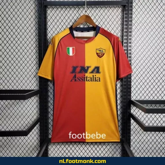 AS Roma Vintage Voetbalshirt 2001-2002 Thuistenue - Officieel Retro Voetbaltenue - Voetbalshirts Dames/Heren - Originele Voetbalshirts