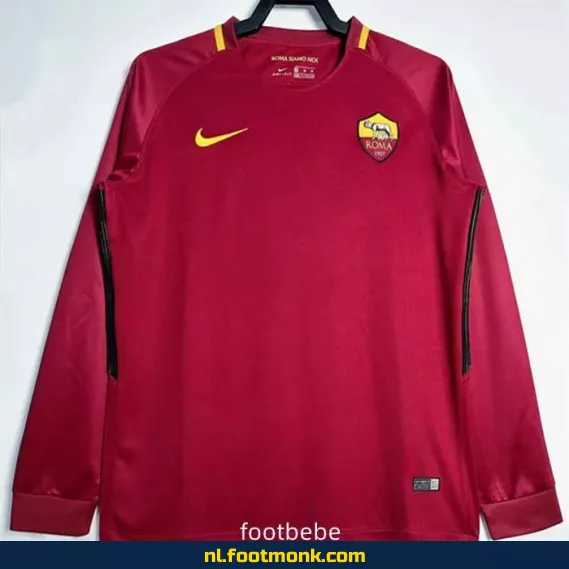 AS Rome Vintage Voetbalshirt 2017-2018 Thuis – Lange Mouwen