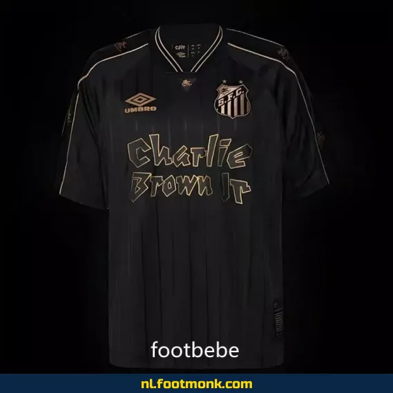 Officieel Santos Charlie Brown Jr voetbalshirt 2024-2025 - zwart - origineel voetbaltenue voor supporters - heren en dames