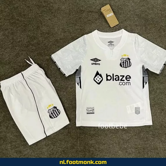 Officieel Santos Voetbalshirt Kinderen 2025 - Wit Met Sponsoring | Voetbalshirt Kopen | Origineel & Authentiek