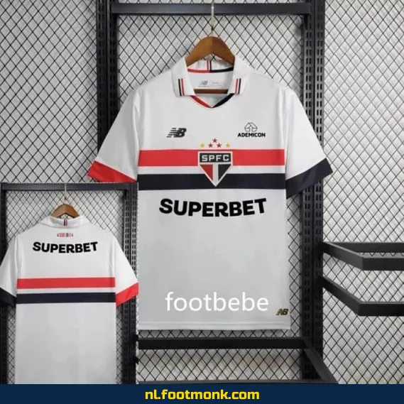 Maillot São Paulo 2024 2025 Thuiswit met Sponsoring - Origineel Voetbalshirt Kopen