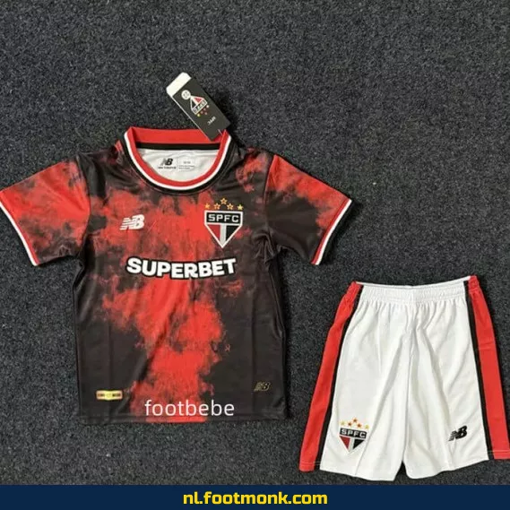 Officieel São Paulo Thuisshirt Kinderen 2024-2025 – Derde Tenue – Voetbalshirt Kids