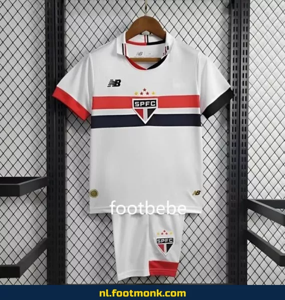 Officieel São Paulo Thuisshirt 2024-2025 voor Kinderen - Wit | Voetbalshirt Kinderen | Origineel Voetbaltenue | Fanwear Aanbieding