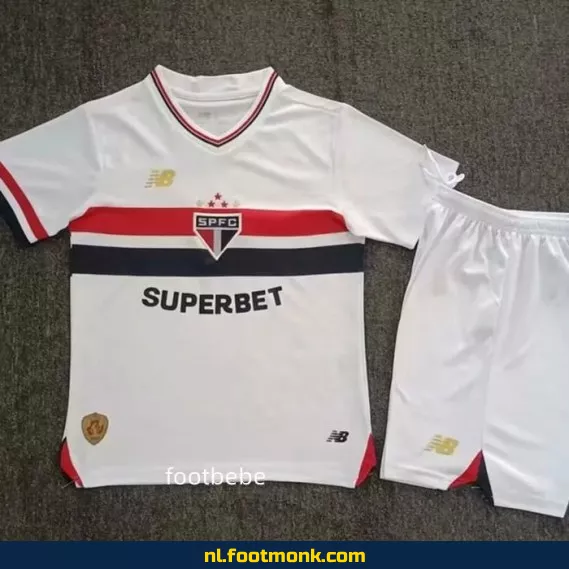 Officieel São Paulo Thuisshirt 2025-2026 voor Kinderen - Wit | Voetbalshirt Kinderen | Origineel Voetbalshirt | Fanwear