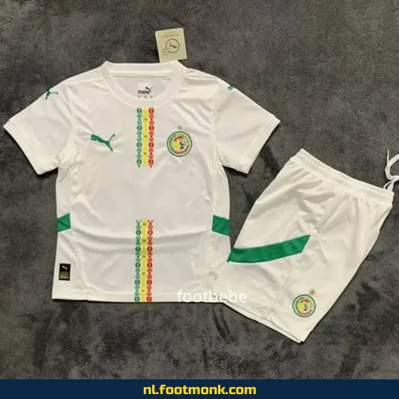 Senegal Voetbalshirt Kinderen 2024-2025 Thuis Wit – Officieel Voetbaltenue