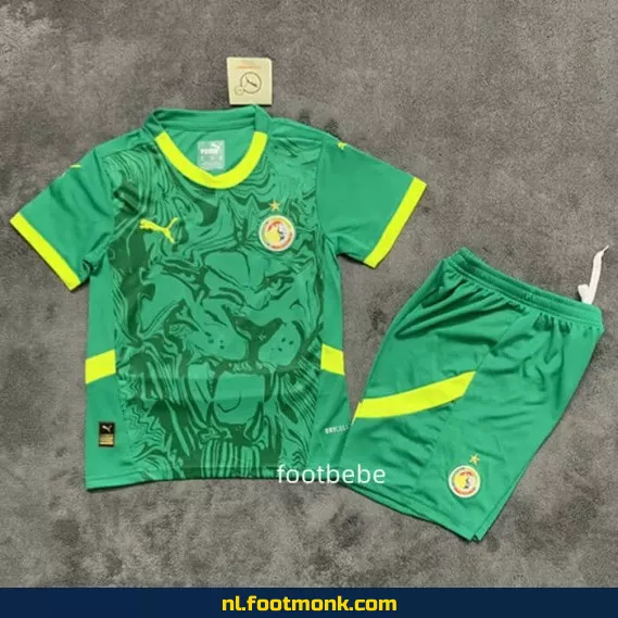 Voetbalshirt Senegal Kinderen 2024 2025 Buiten Groen - Goedkope Originele Voetbalshirts Kopen