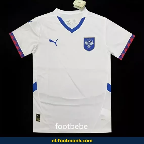Officieel Servië Euro 2024 uit tenue voetbalshirt – Wit – Koop nu origineel voetbalshirt