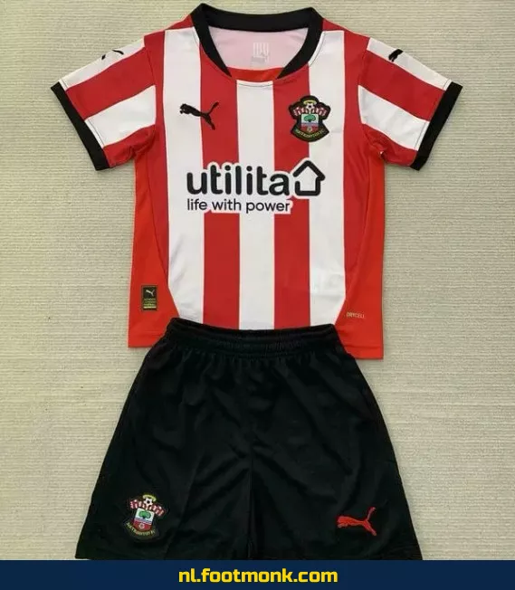 Southampton Thuisshirt Kinderen 2024-2025 | Officieel Voetbalshirt | Personaliseerbaar | Snelle Levering