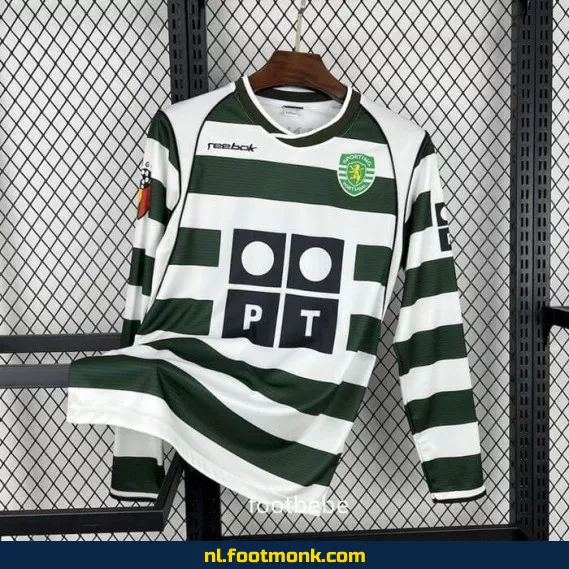Voetbalshirt Sporting CP Vintage 2001-2003 Domicile Langmouw | Officiële Retro Voetbalshirt kopen