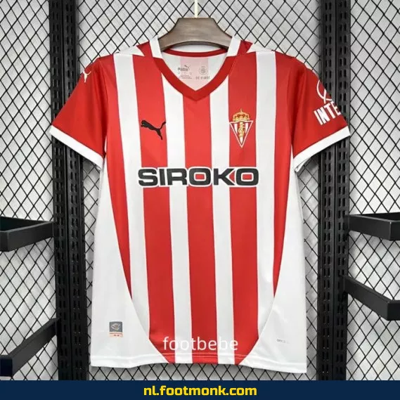 Sporting de Gijón Thuisshirt 2024-2025 – Officieel Voetbalshirt | Origineel, Personaliseerbaar – Dames, Heren & Kinderen