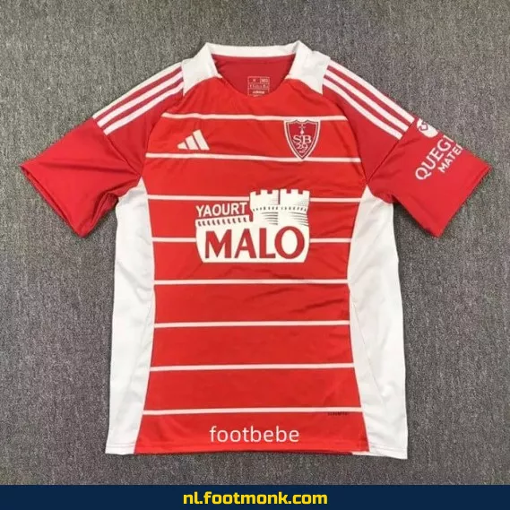 Officieel Stade Brestois 29 Thuisshirt 2024-2025 - Rood Voetbalshirt | Origineel Voetbalshirt voor Supporters | Heren & Dames
