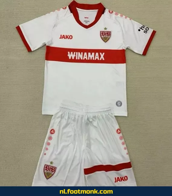 Stuttgart Thuisshirt Kinderen 2024-2025 – Wit Voetbalshirt | Officieel Voetbaltenue | Personaliseerbaar