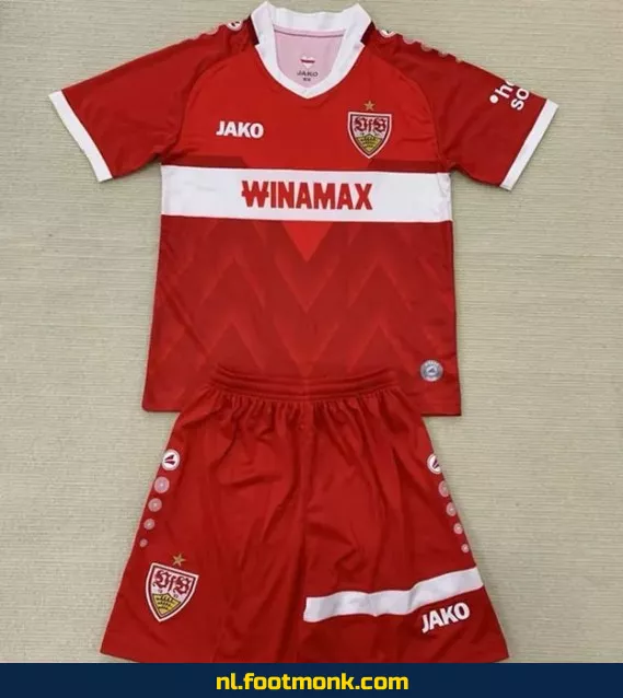 Stuttgart Uit Thuisshirt Kinderen 2024-2025 – Rood | Officieel Voetbalshirt | Personaliseerbaar | Fanwear