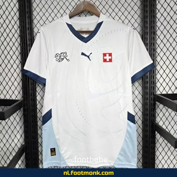 Zwitserland 2024 uit tenue voetbalshirt - Wit | Officieel voetbaltenue | Fanwear aanbieding