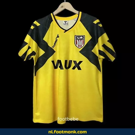 Vintage Sunderland Voetbalshirt 1992-1993 - Geel Uitshirt - Officieel Retro Voetbaltenue - Authentiek Voetbalshirt