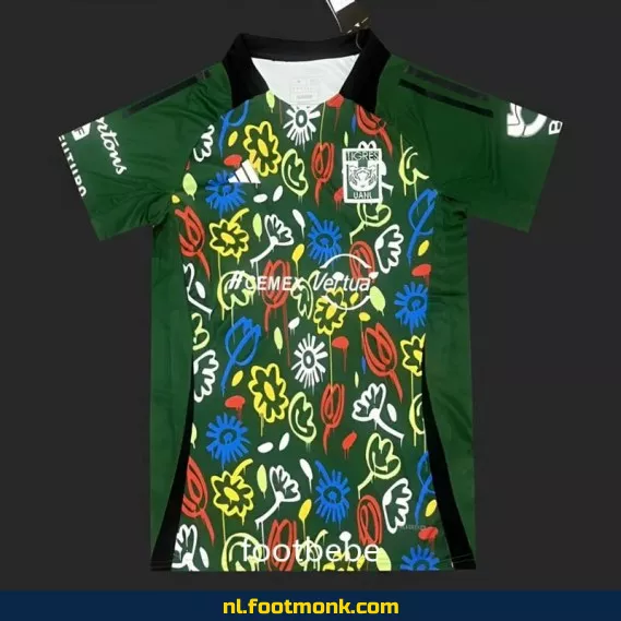 Officieel Tigres UANL Voetbalshirt 2024-2025 - Groen - Fanwear voor Dames & Heren - Origineel Voetbalshirt met Bedrukking