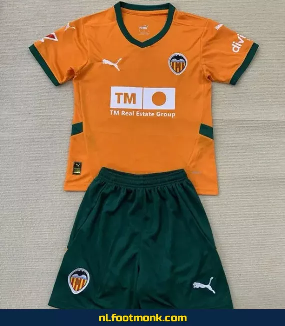 Valencia Derde Tenue 2024-2025 Kinderen - Oranje Voetbalshirt | Officieel Voetbalshirt voor Kinderen | Valencia Fanwear | Voetbalshirt Kopen