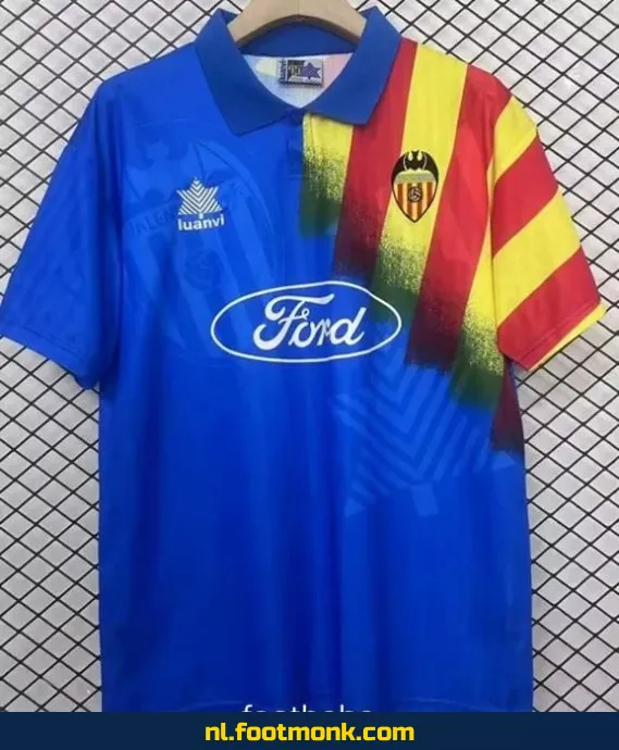Valencia Vintage Voetbalshirt 1995-1996 Domicile - Officieel Retro Voetbalshirt