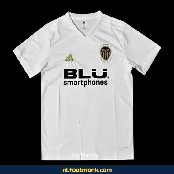 Valencia Vintage Voetbalshirt 2018-2019 - Wit | Officieel Retro Voetbalshirt | Heren & Dames | Fanwear Aanbieding