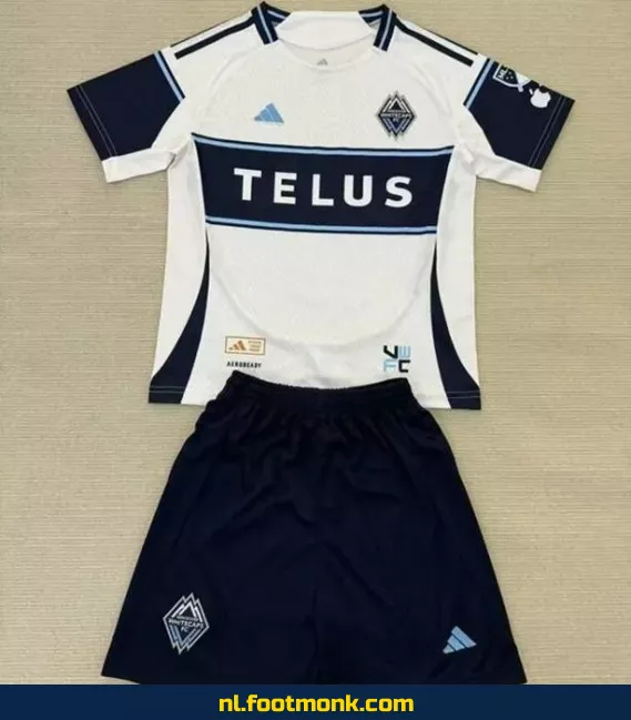 Vancouver Whitecaps Kinder Voetbalshirt 2025-2026 – Wit | Officieel Voetbaltenue | Voetbalshirt Kids | Fanwear Aanbieding