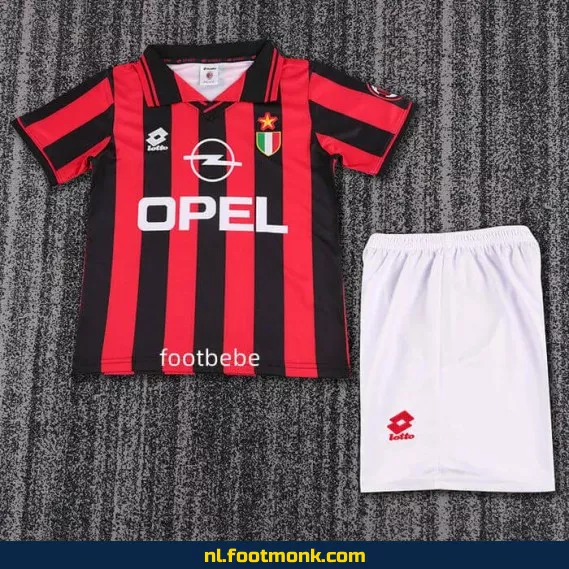 Vintage AC Milan Thuisshirt Kinderen 1996-1997 - Officieel Voetbalshirt | Retro Voetbalshirt | Voetbalshirt Kinderen