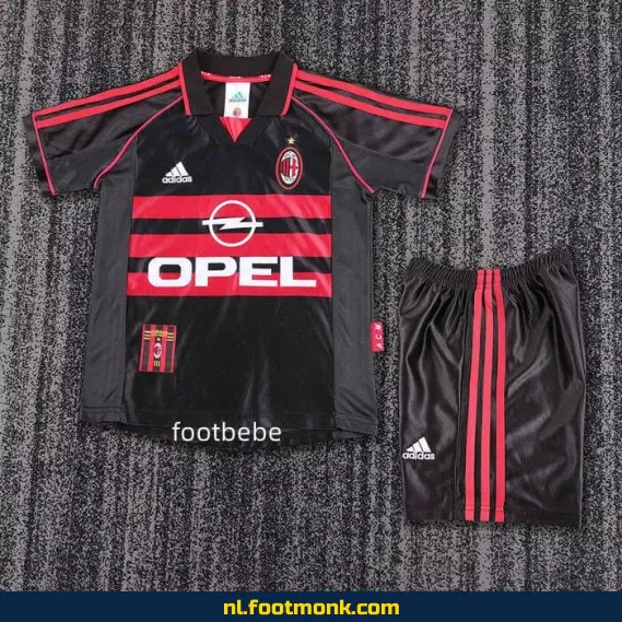 Retro AC Milan Voetbalshirt Kinderen - Vintage Derde Tenue 1998-1999 - Officieel Voetbalshirt