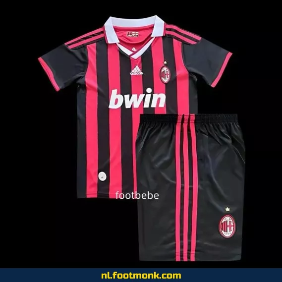 AC Milan Retro Voetbalshirt Kinderen 2009 2010 Thuis - Goedkope Originele Voetbalshirts Kopen