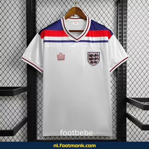 Vintage Voetbalshirt Engeland 1982 Thuistenue Wit - Officieel Retro Shirt