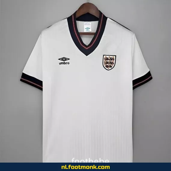 Origineel Vintage Voetbalshirt Engeland 1986 Thuistenue - Wit