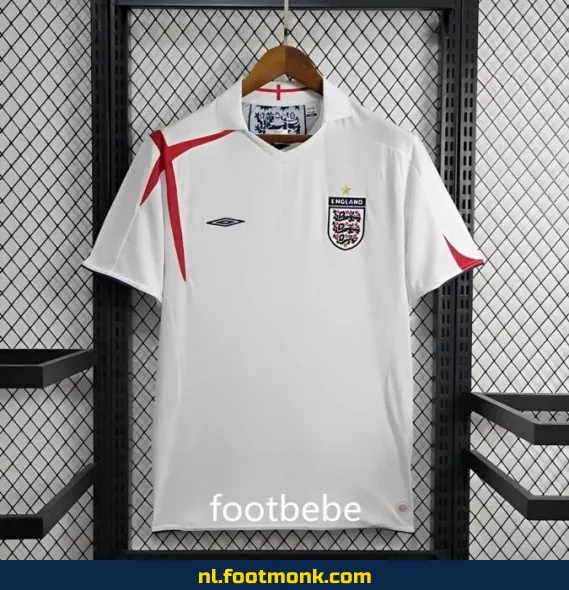 Engeland Vintage Voetbalshirt 2006 - Thuis Wit - Officieel Retro Voetbalshirt
