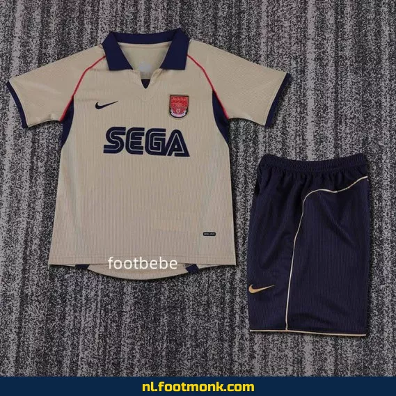 Origineel Arsenal Vintage Voetbalshirt Kinderen - Uit Shirt 2001-2002 - Retro Voetbaltenue | Officieel Voetbalshirt | Voetbalshirt Kopen