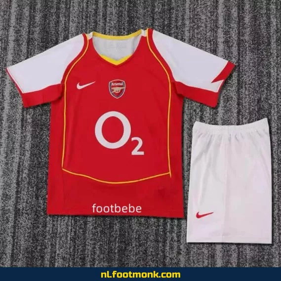Origineel Arsenal Vintage Voetbalshirt voor Kinderen - Thuistenue 2004-2005 | Retro Voetbalshirt | Officieel Voetbalshirt | Voetbalshirt Kopen