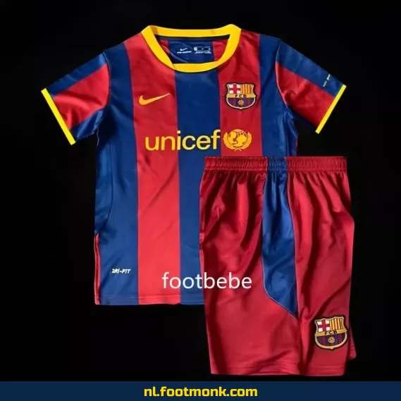 Vintage FC Barcelona Thuisshirt Kinderen 2010-2011 - Officieel Voetbalshirt