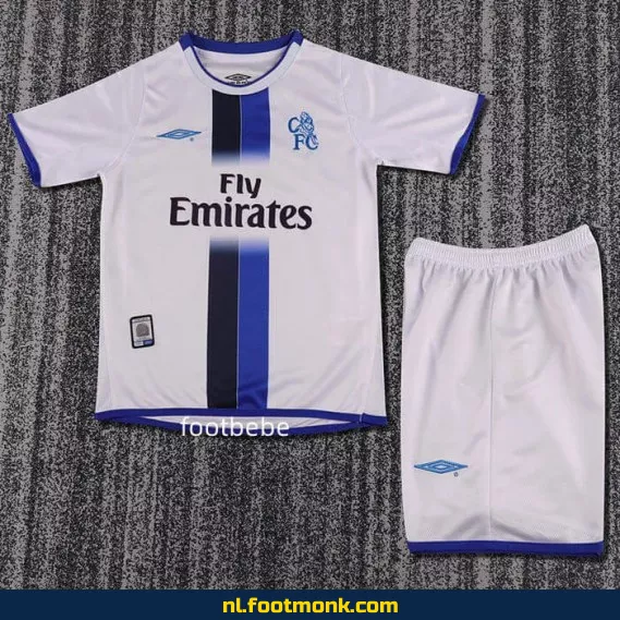 Authentiek Chelsea Vintage Voetbalshirt Kinderen 2003-2004 Uit Shirt - Officieel Retro Voetbaltenue