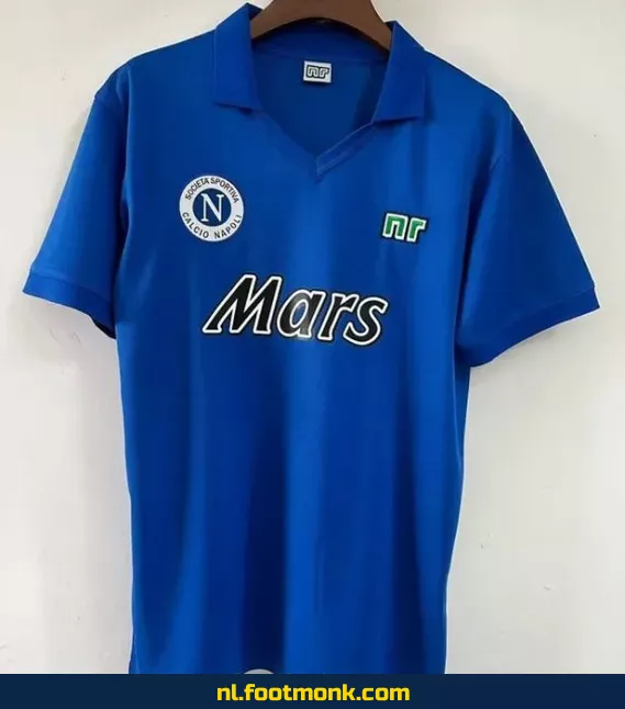 Voetbalshirt Vintage Napoli 1990 - Origineel en Bedrukbaar, Voetbalshirts Kopen Online